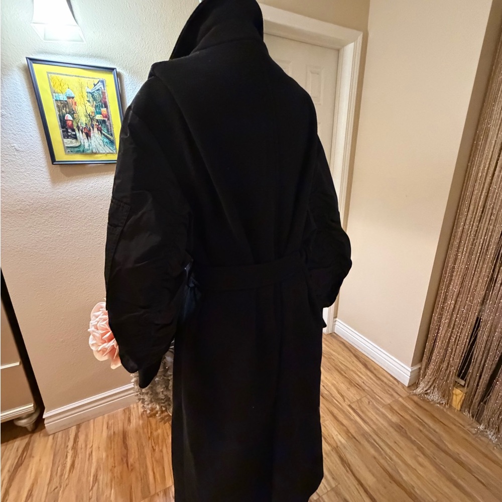 Zara Black Trench Coat for Women - Picture 7 of 9